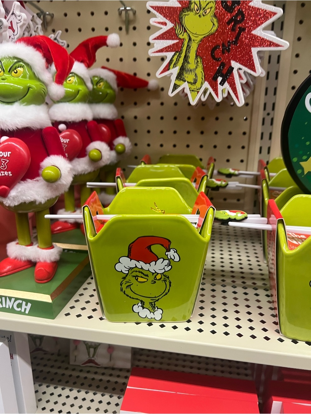 New Grinch Ceramic Take Out Box With Chopsticks